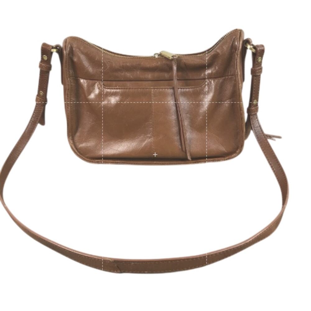 HOBO VTG Leather Crossbody Bag Brown Timeless Everyday Travel Work Minimalistic - Picture 7 of 12